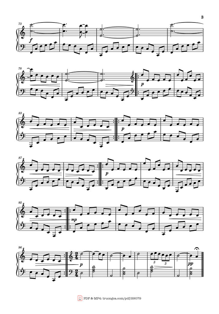 Page 3 of the piano sheet music PDF Piano - La Valse d