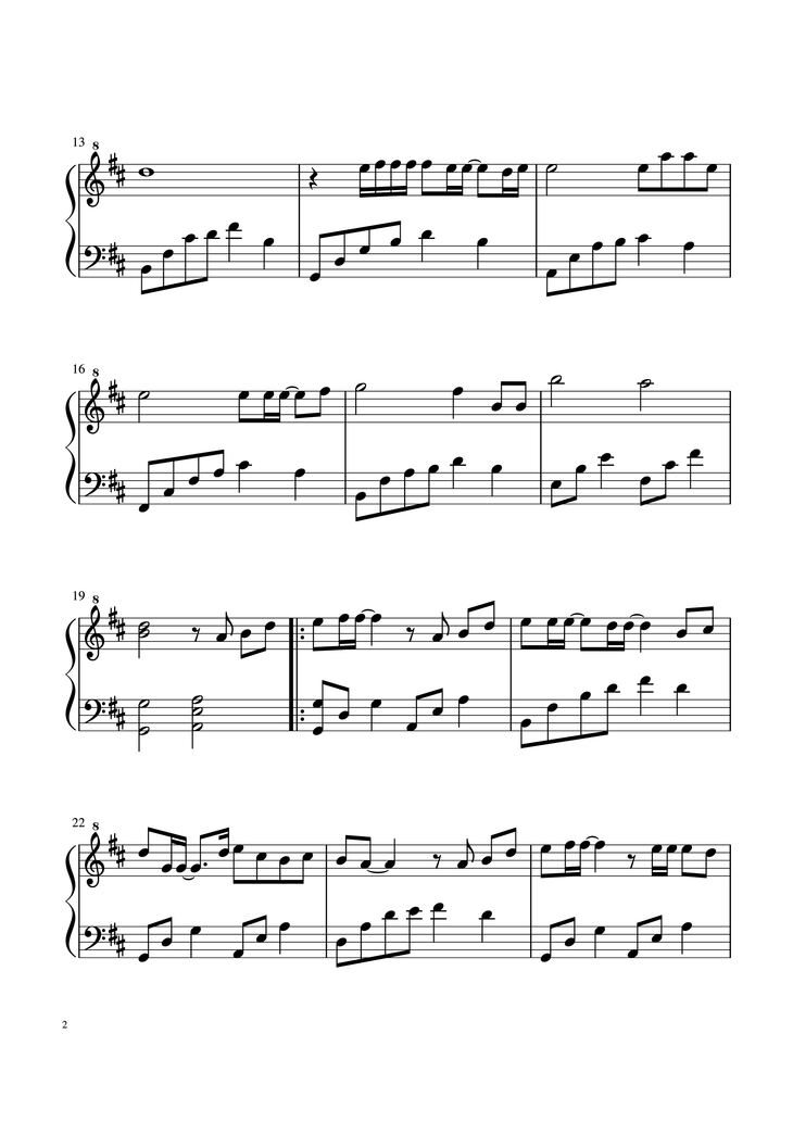 Page 2 of the piano sheet music PDF - Xin Đừng Lặng Im by Soobin Hoàng Sơn