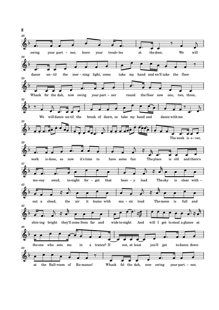 Page 2 of the piano sheet music PDF Piano - Ballroom of Romance Piano by Celtic Woman