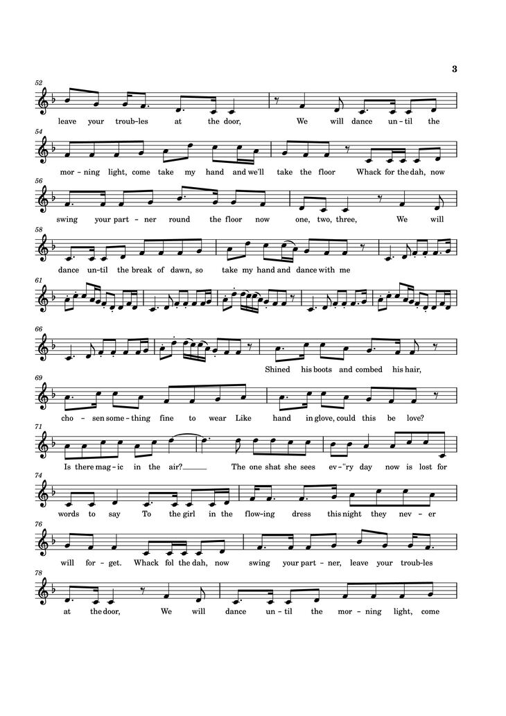 Page 3 of the piano sheet music PDF Piano - Ballroom of Romance Piano by Celtic Woman