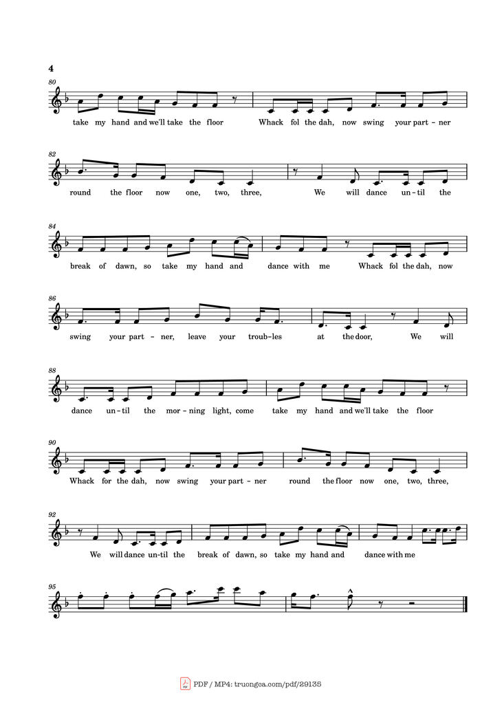 Page 4 of the piano sheet music PDF Piano - Ballroom of Romance Piano by Celtic Woman