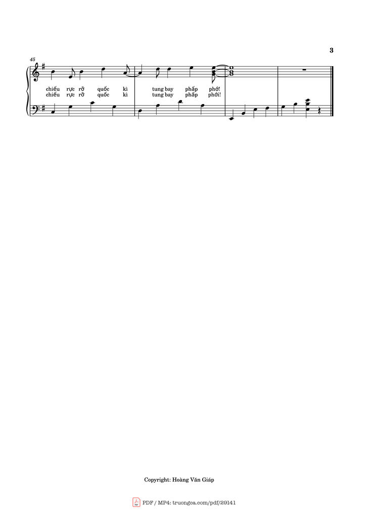 Page 3 of the piano sheet music PDF Piano - Viết tiếp câu chuyện hòa bình Piano by Nhạc và lời: Nguyễn Văn Chung