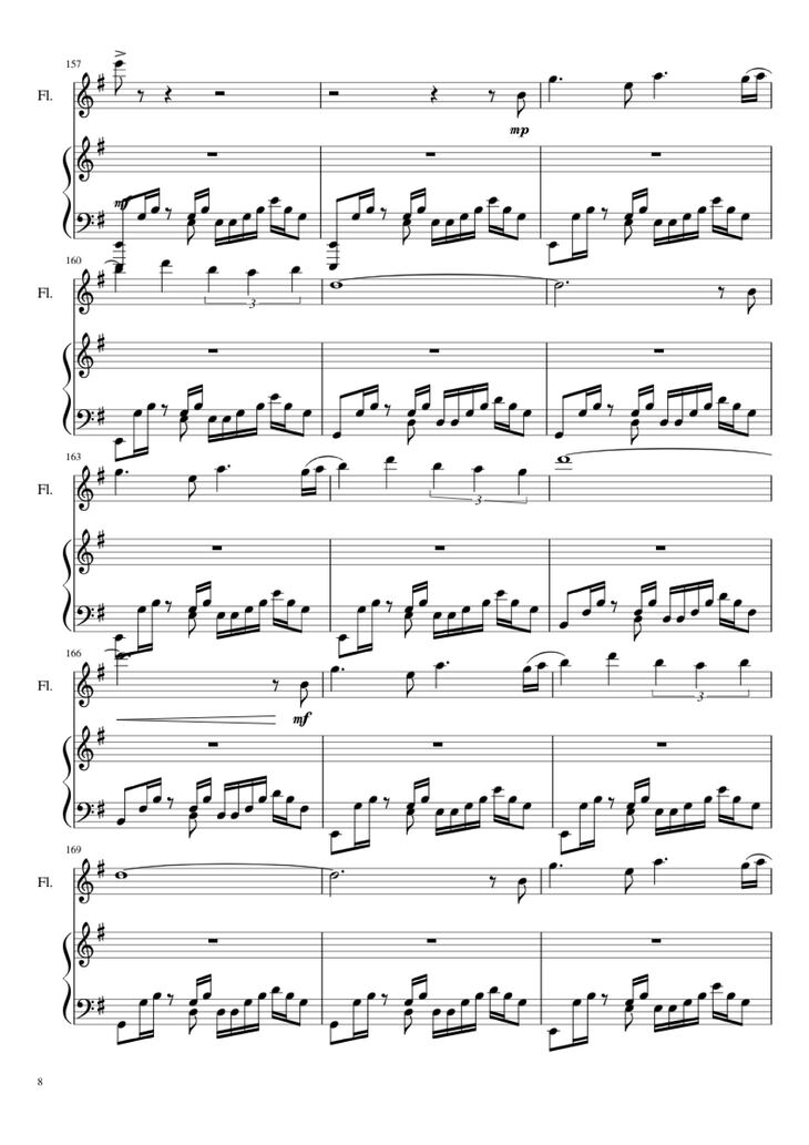 Page 8 of the piano sheet music PDF Piano - Zelda Medley Piano by Undefined