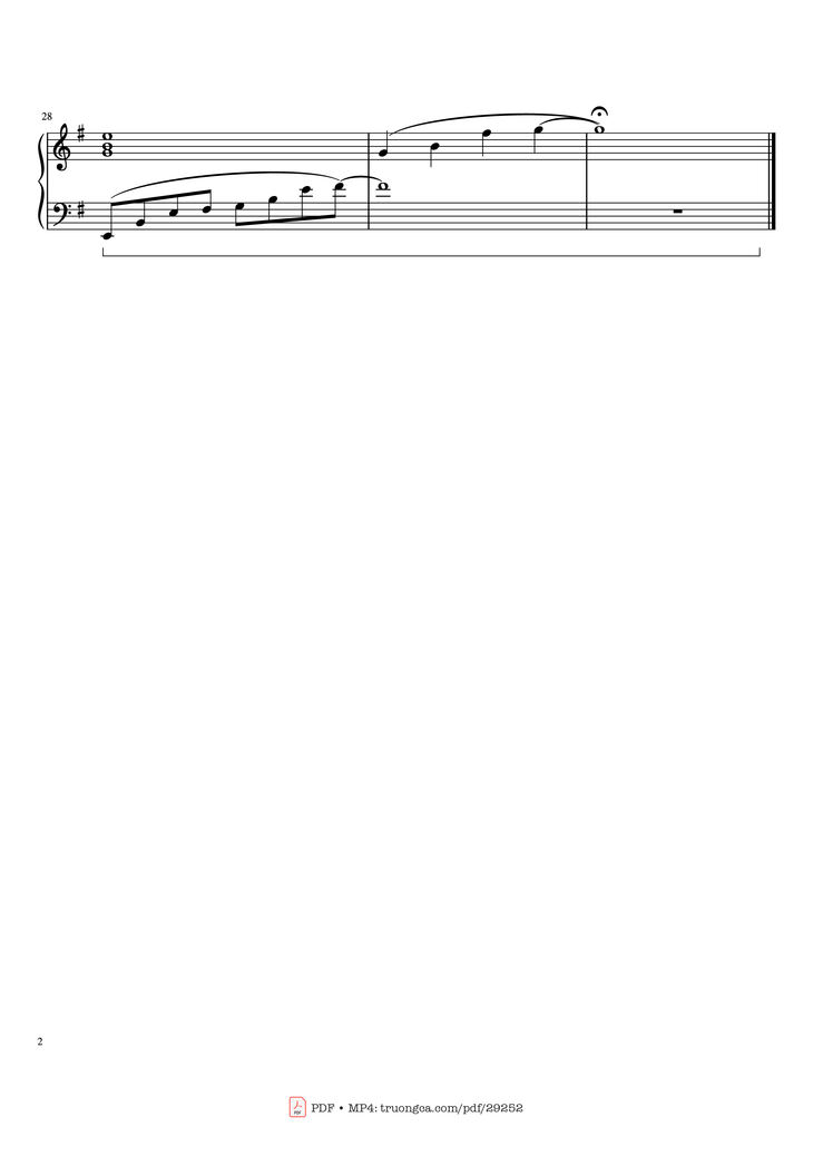 Page 2 of the piano sheet music PDF Piano - Remember Sadness Piano by Saint Seiya