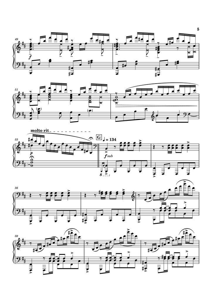 Page 5 of the piano sheet music PDF Piano - To You, 2000... or...20000 Years From Now Piano by Original music by Linked Horizon