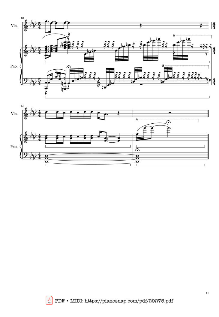 Page 11 of the piano sheet music PDF Piano - Let It Go (Disney