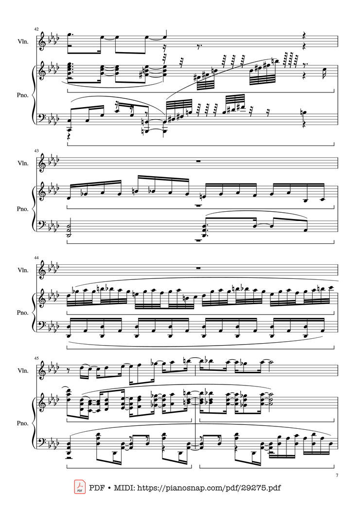Page 7 of the piano sheet music PDF Piano - Let It Go (Disney