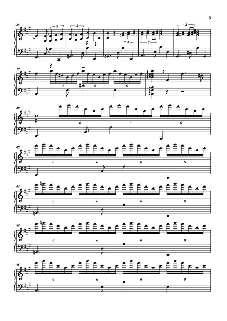 Page 3 of the piano sheet music PDF Piano - Lady Grinning Soul Piano by Words & Music by David Bowie