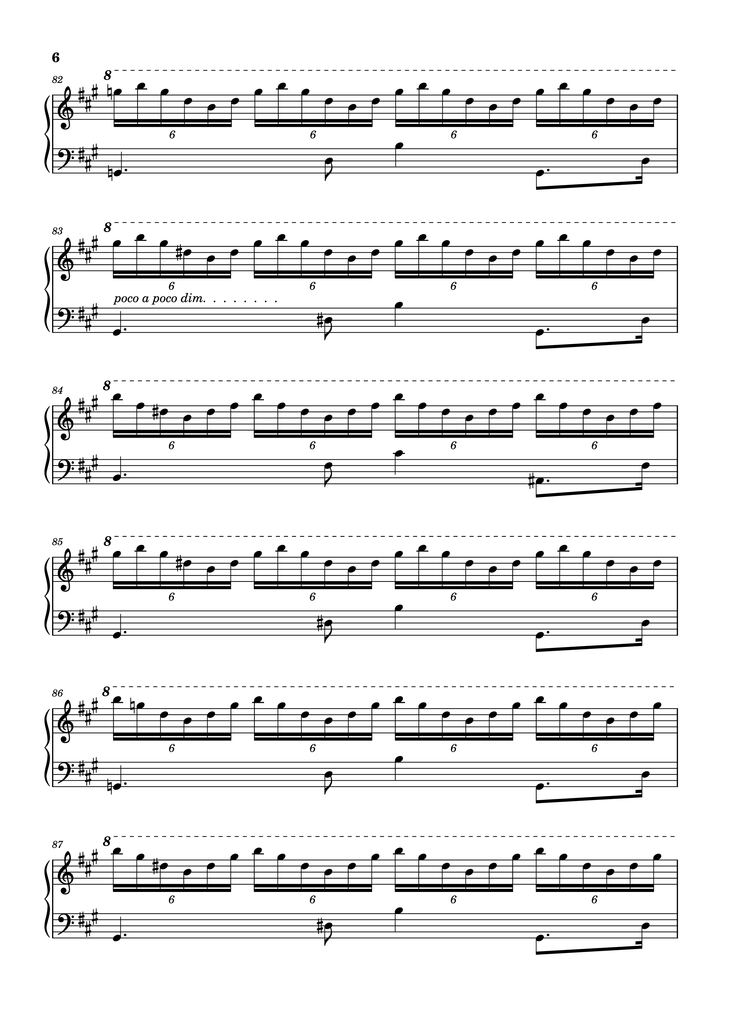 Page 6 of the piano sheet music PDF Piano - Lady Grinning Soul Piano by Words & Music by David Bowie