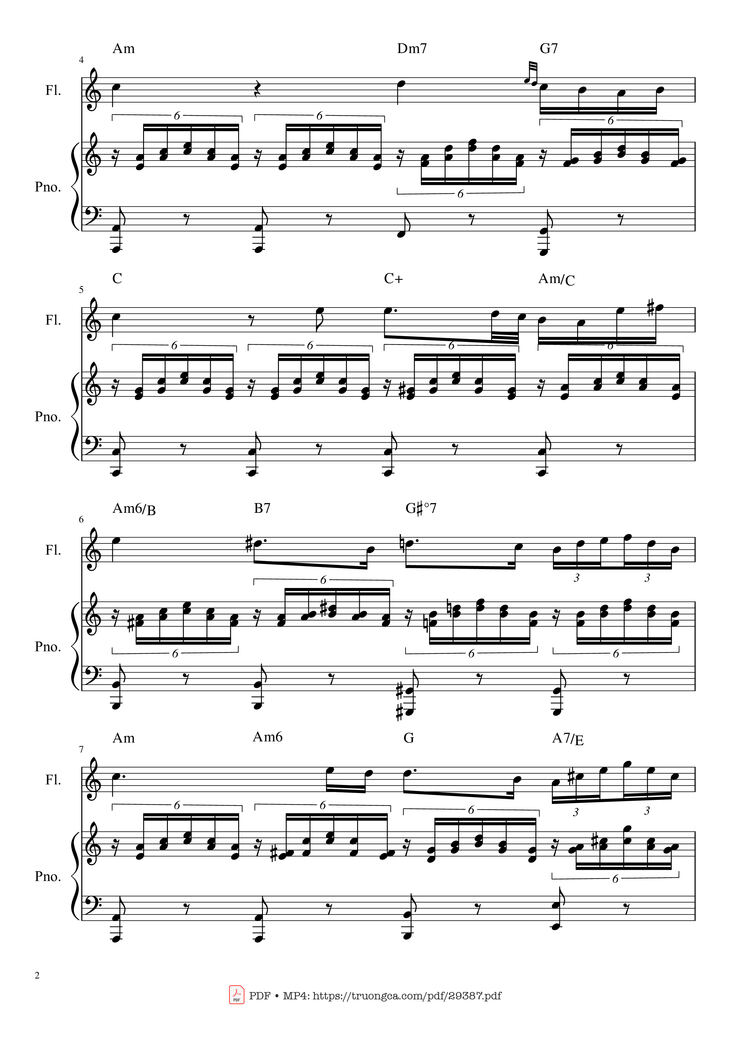 Page 2 of the piano sheet music PDF Piano - Ave Maria Piano by Franz Schubert