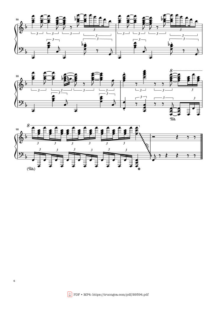 Page 6 of the piano sheet music PDF Piano - Happy Birthday in Jazz Piano by Arr By Jonny May