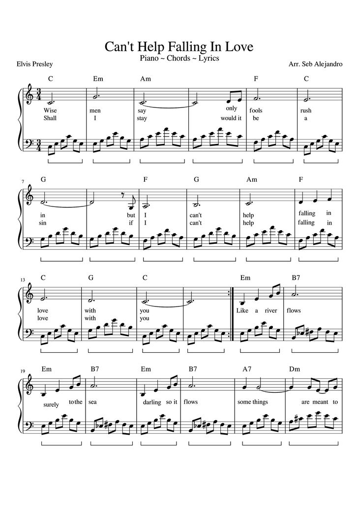 Page 1 of the piano sheet music PDF Piano - Can