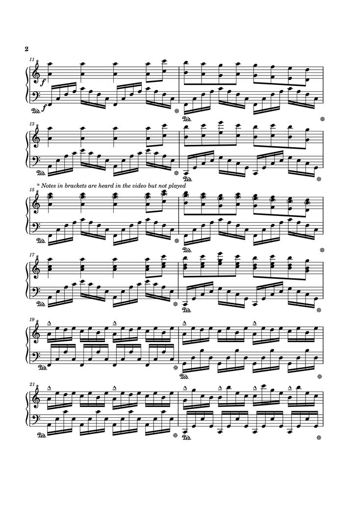 Page 2 of the piano sheet music PDF Piano - Rush Of Life Piano by Composed by Tony Ann