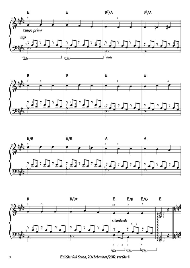 Page 2 of the piano sheet music PDF Piano - Spanish Romance Piano by Spanish Romance