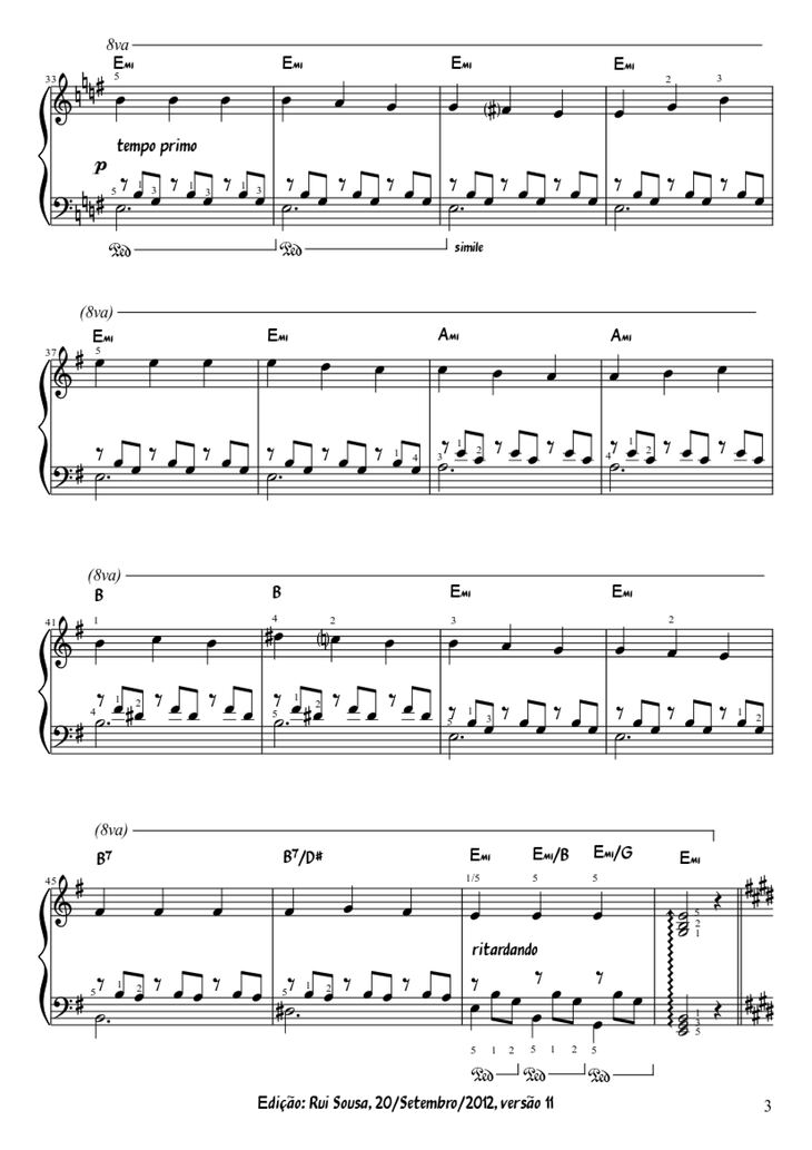 Page 3 of the piano sheet music PDF Piano - Spanish Romance Piano by Spanish Romance