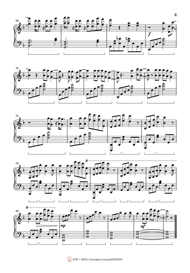 Page 3 of the piano sheet music PDF Piano - Catch Me If You Can Piano by Car-Is-Ma