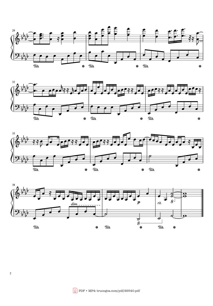 Page 2 of the piano sheet music PDF Piano - Seven Deadly Sins - pf Adlib- 10 Taizai [OST 2] Piano by Hiroyuki Sawano