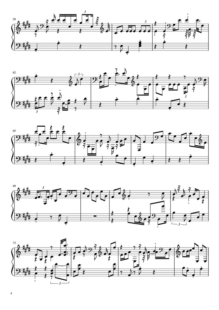 Page 4 of the piano sheet music PDF - Ấn nút nhớ... thả giấc mơ Piano by Ca sĩ, sáng tác: Sơn Tùng M-PT