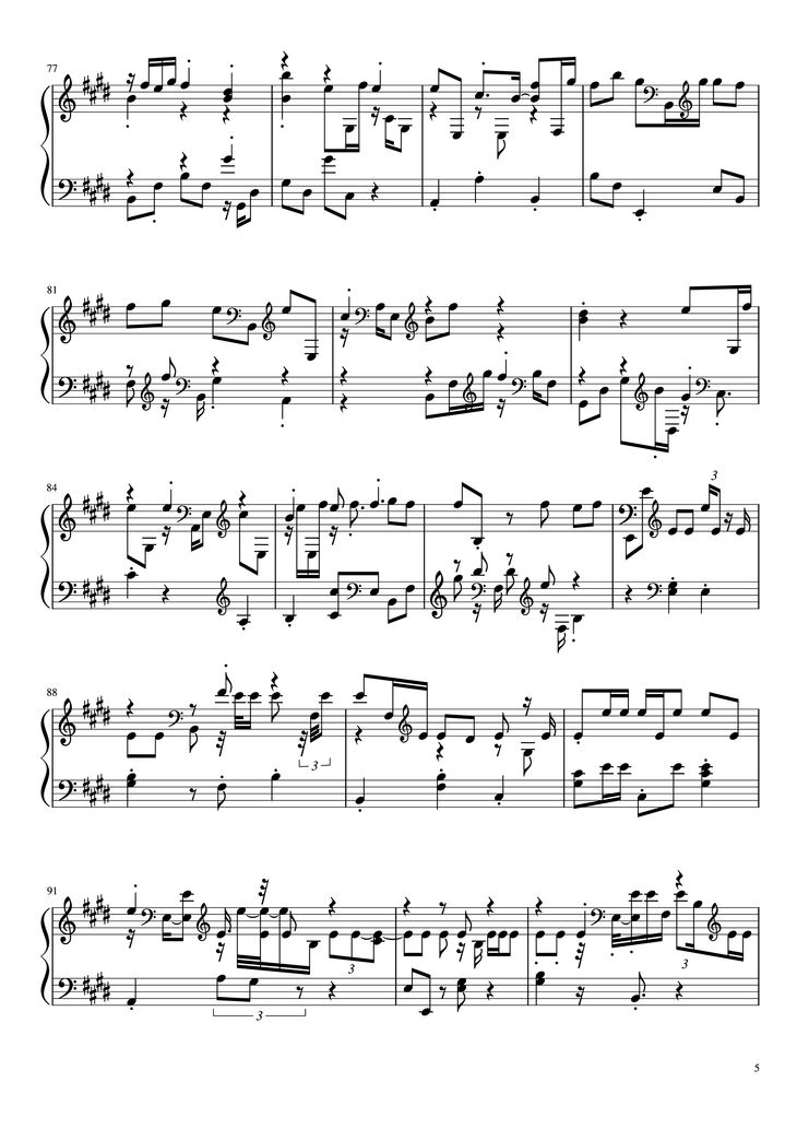 Page 5 of the piano sheet music PDF - Ấn nút nhớ... thả giấc mơ Piano by Ca sĩ, sáng tác: Sơn Tùng M-PT