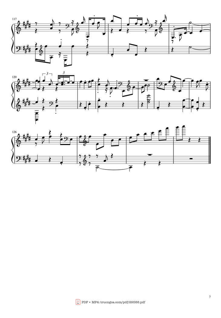 Page 7 of the piano sheet music PDF - Ấn nút nhớ... thả giấc mơ Piano by Ca sĩ, sáng tác: Sơn Tùng M-PT