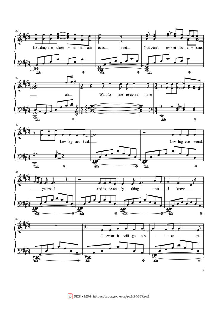 Page 3 of the piano sheet music PDF - Photograph Ed Sheeran Piano Solo by Ed Sheeran