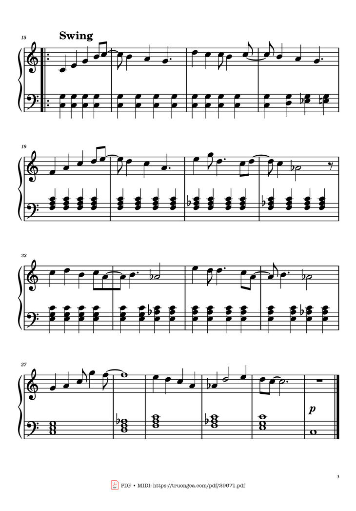 Page 3 of the piano sheet music PDF Piano - All I Want For Christmas Is You Piano Easy by Mariah Carey