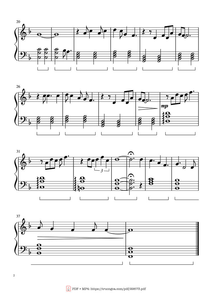 Page 2 of the piano sheet music PDF Piano - Your Song Piano Easy by Elton John