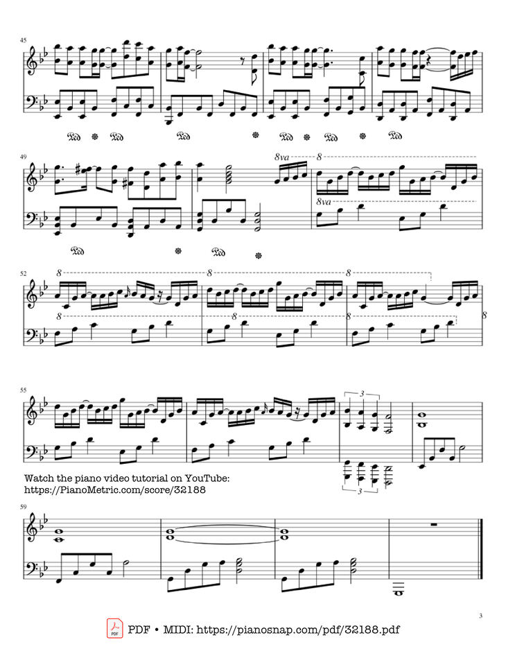 Page 3 of the piano sheet music PDF Piano - Spring Time - Yiruma Piano by Yiruma