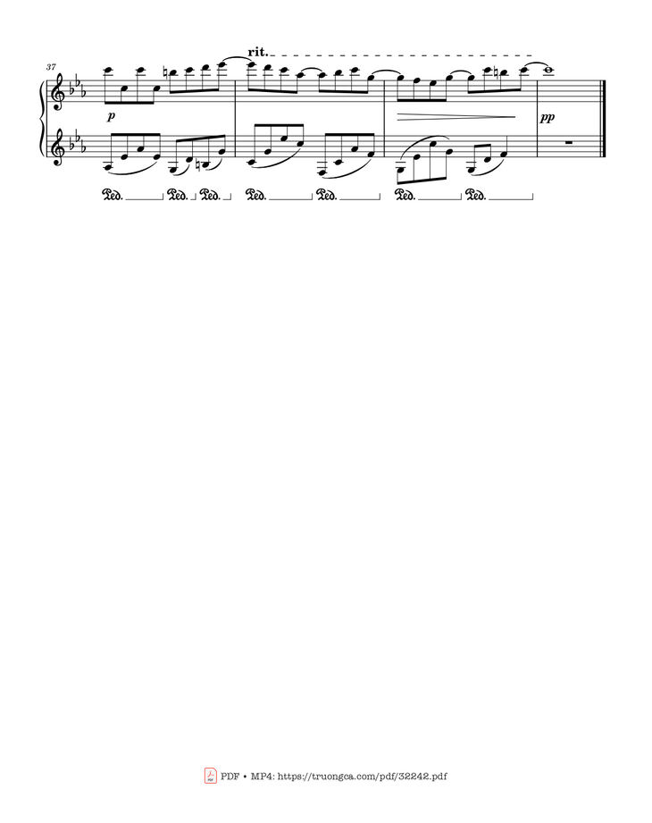 Page 3 of the piano sheet music PDF - WHEN THE LOVE FALLS Piano by Yiruma