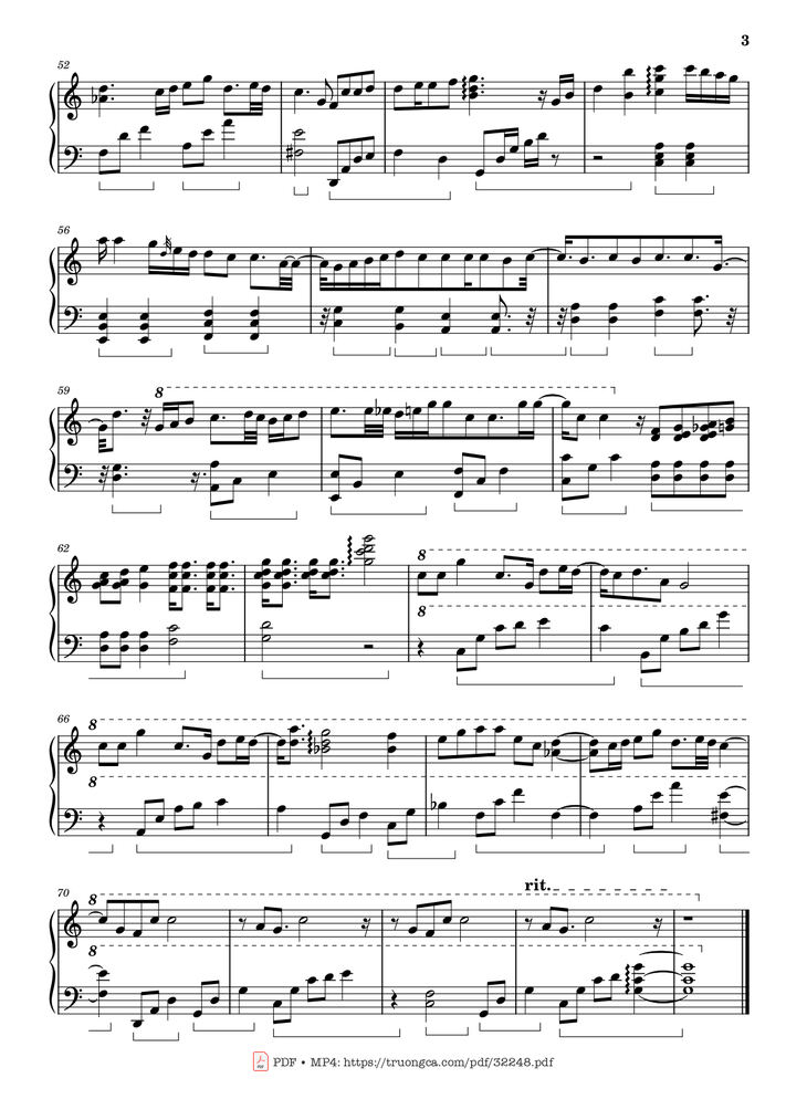 Page 3 of the piano sheet music PDF - Phép Màu Piano (tông Đô Trưởng) by Minh Tốc