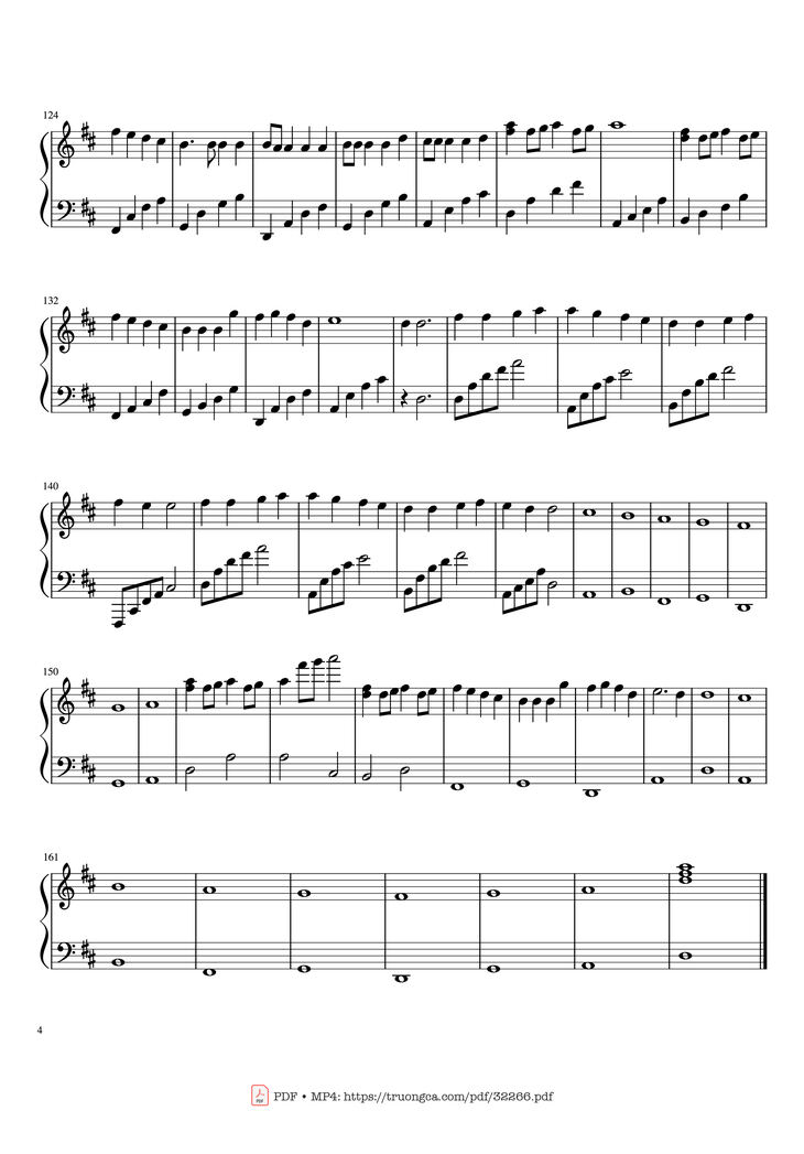 Page 4 of the piano sheet music PDF Piano - Beautiful in White + Canon in D + Memories + Ode to Joy Piano by Jun Sern