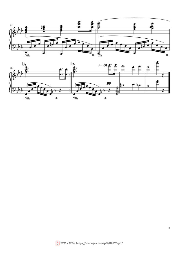 Page 3 of the piano sheet music PDF Piano - Happy Birthday Sad Version Piano by Jake Schembri