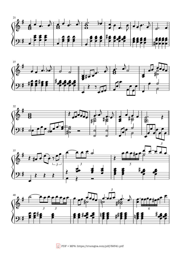 Page 2 of the piano sheet music PDF Piano - Love Theme from Sunflower Piano by Henry Mancini