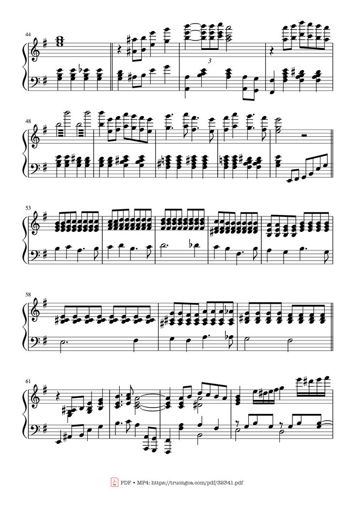 Page 3 of the piano sheet music PDF Piano - Love Theme from Sunflower Piano by Henry Mancini