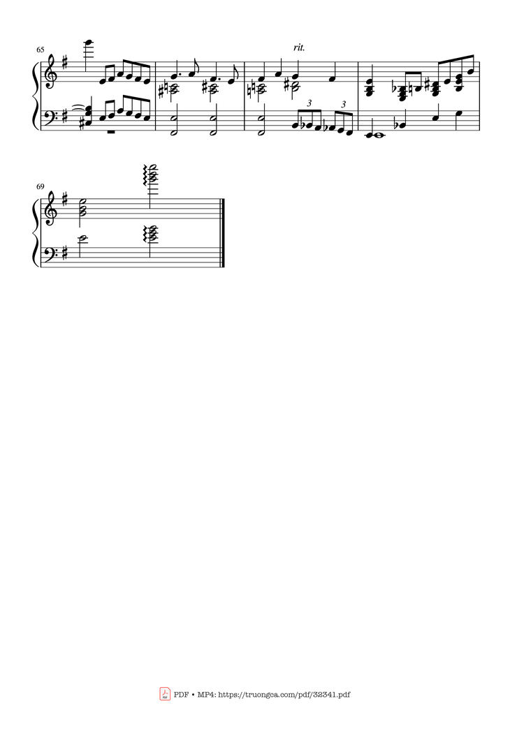 Page 4 of the piano sheet music PDF Piano - Love Theme from Sunflower Piano by Henry Mancini