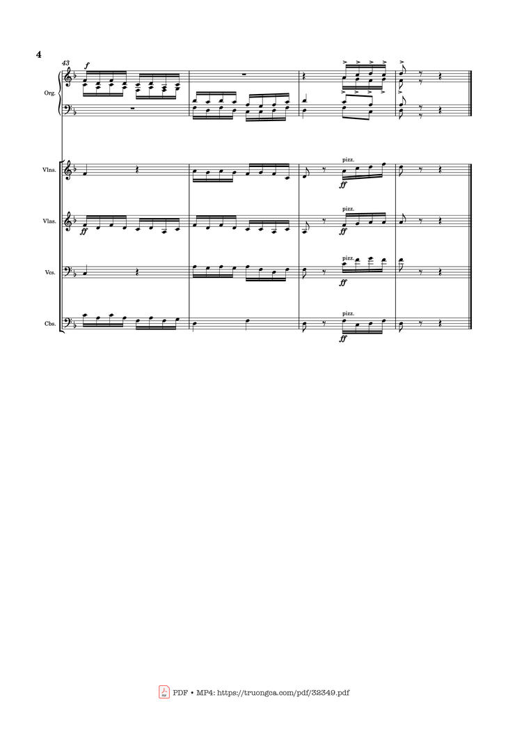 Page 4 of the piano sheet music PDF - Tình Chúa Cao Vời (Hợp xướng Violin, Organ, Sáo) by Lm. Duy Thiên