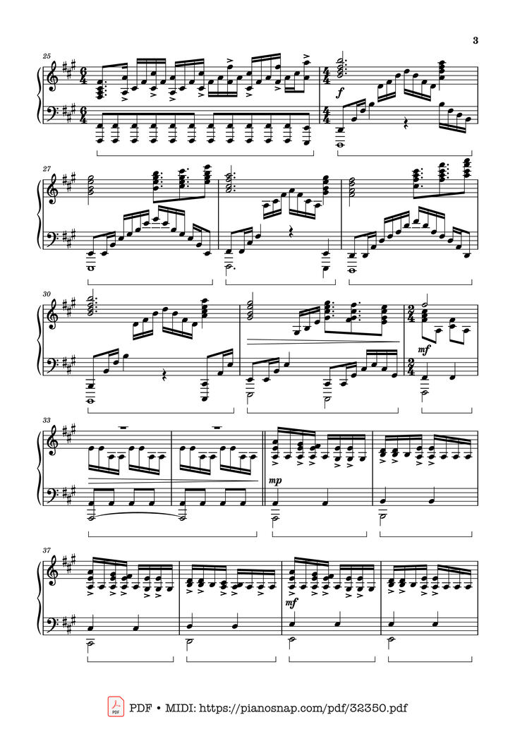 Page 3 of the piano sheet music PDF Piano - Now We Are Free Piano by Hans Zimmer, Lisa Gerrard