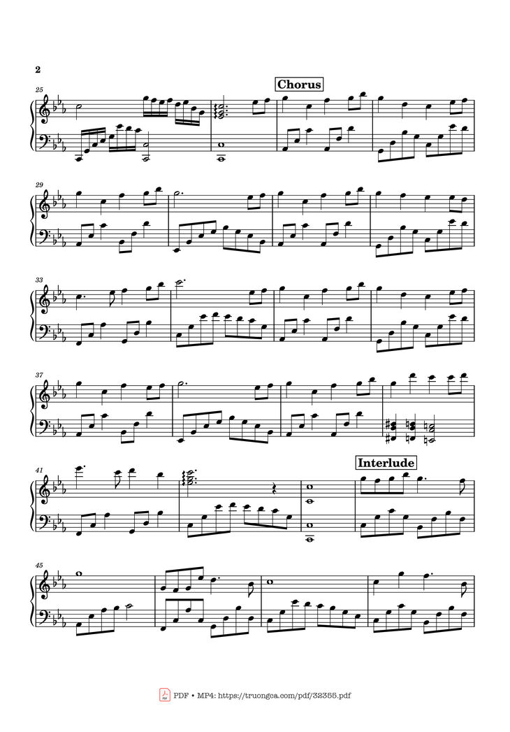 Page 2 of the piano sheet music PDF Piano - Nỗi Đau Giữa Hoà Bình Piano by Nguyễn Văn Chung