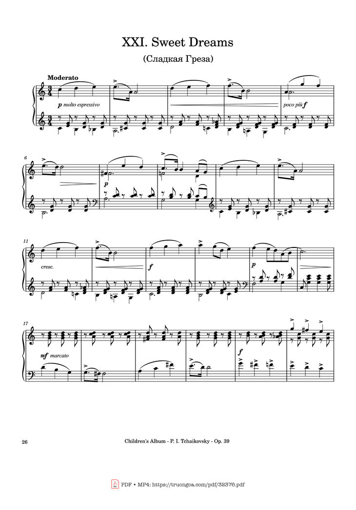 Page 26 of the piano sheet music PDF - Children