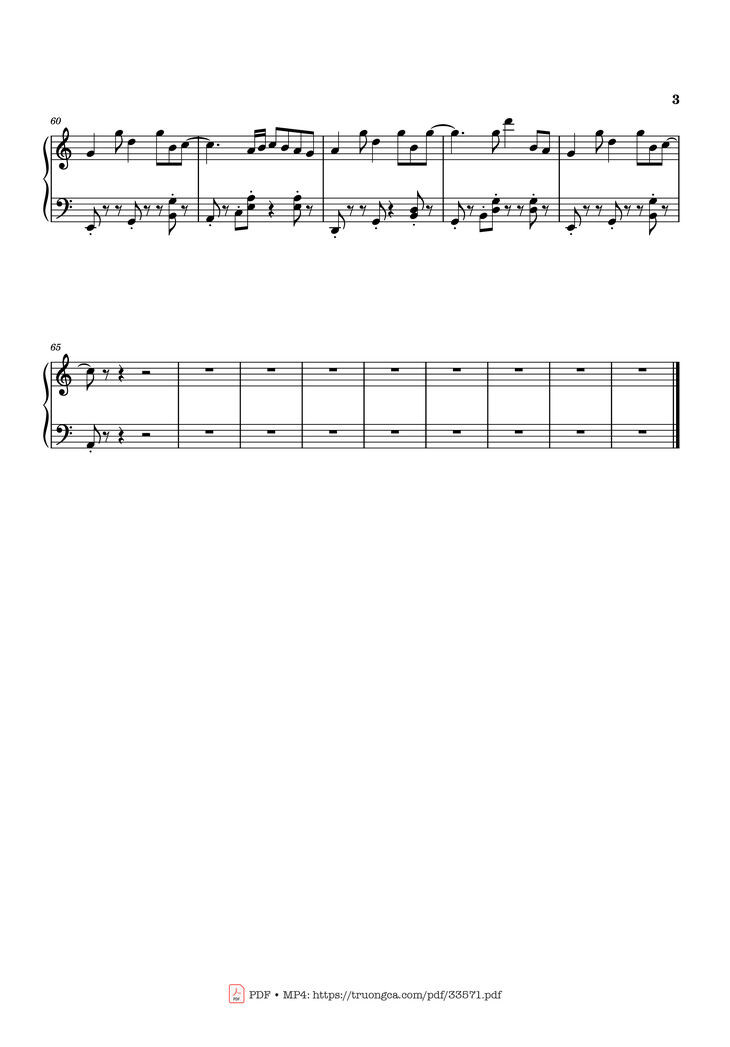 Page 3 of the piano sheet music PDF Piano - Buông Đôi Tay Nhau RA Piano by Sơn Tùng MTP