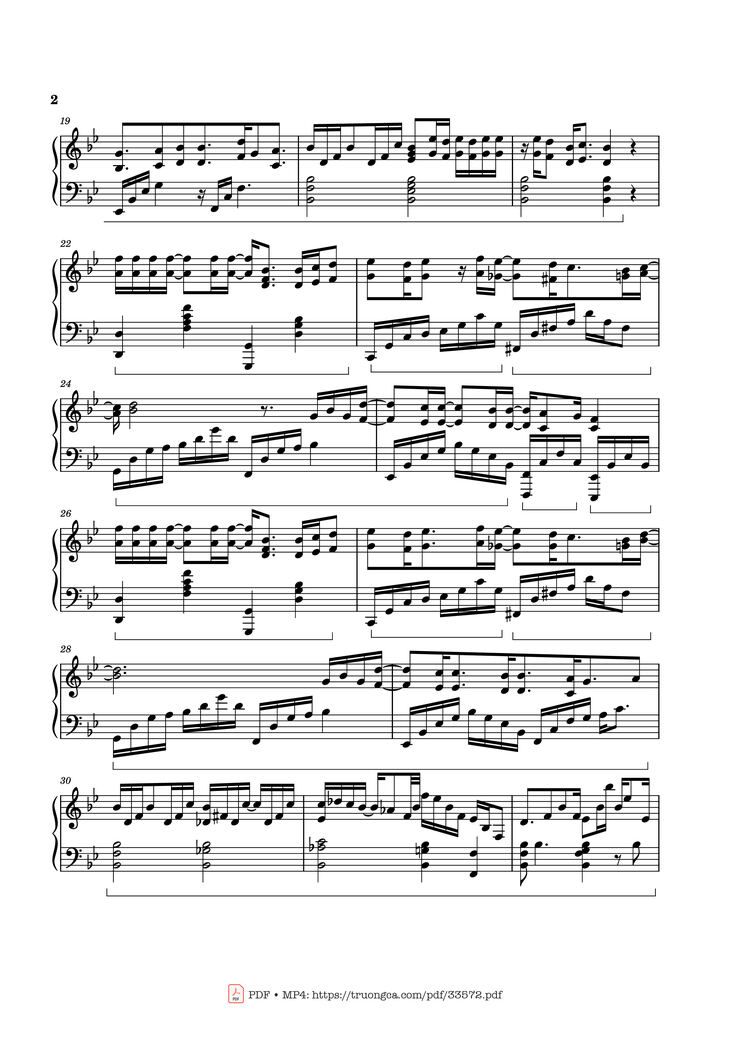 Page 2 of the piano sheet music PDF Piano - Got To Believe in Magic Piano by Ethan Javier
