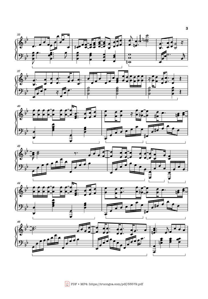 Page 3 of the piano sheet music PDF Piano - Got To Believe in Magic Piano by Ethan Javier