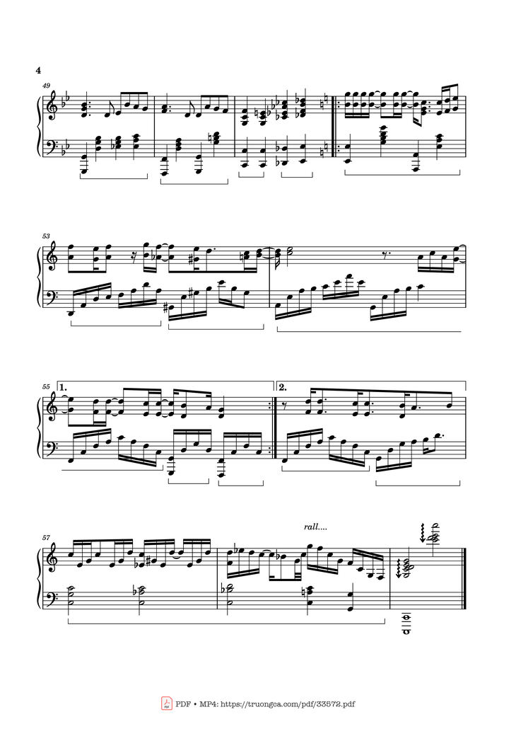 Page 4 of the piano sheet music PDF Piano - Got To Believe in Magic Piano by Ethan Javier