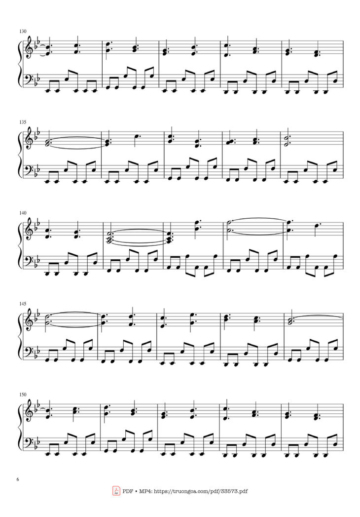 Page 6 of the piano sheet music PDF Piano - Carol of the Bells Christmas Medley Piano by Arr. Xingyu Shui