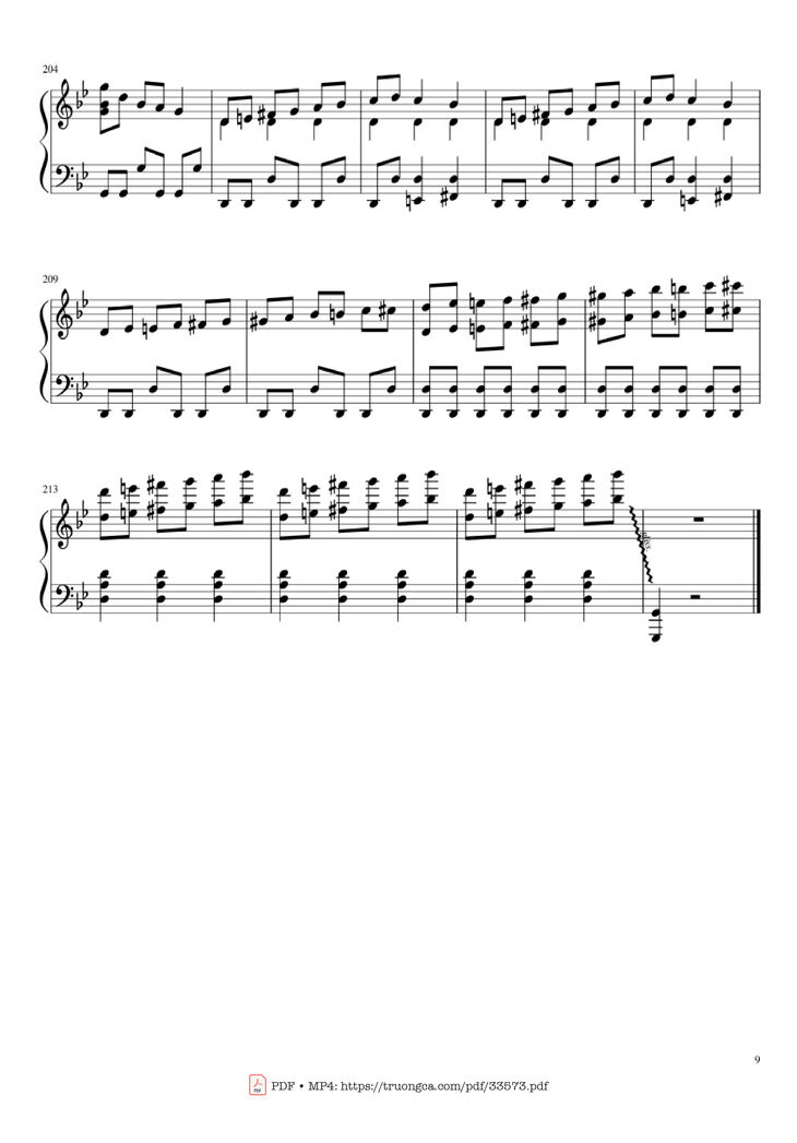 Page 9 of the piano sheet music PDF Piano - Carol of the Bells Christmas Medley Piano by Arr. Xingyu Shui