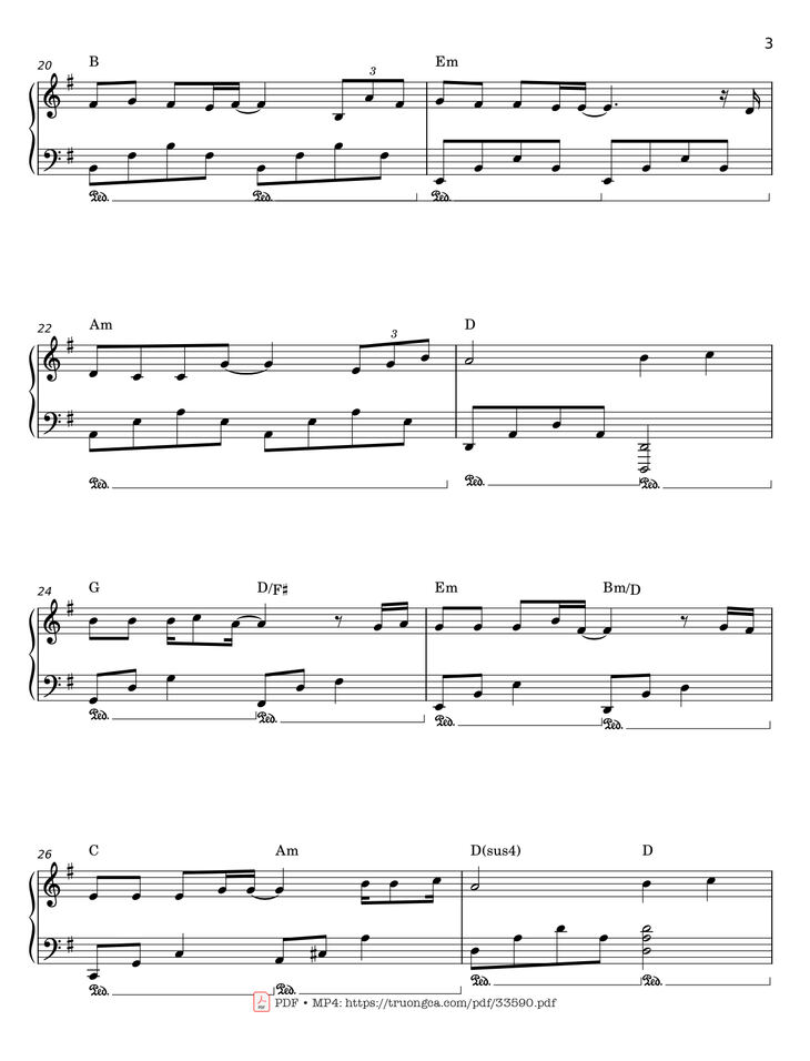 Page 3 of the piano sheet music PDF - Có nhau trọn đời Piano by Đức Trí