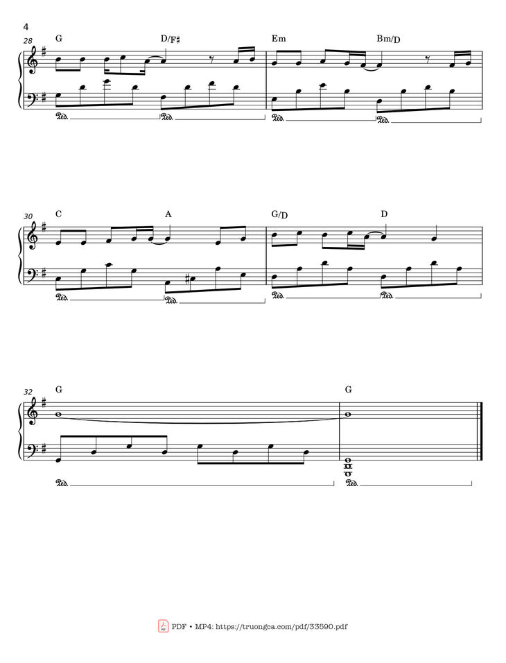 Page 4 of the piano sheet music PDF - Có nhau trọn đời Piano by Đức Trí