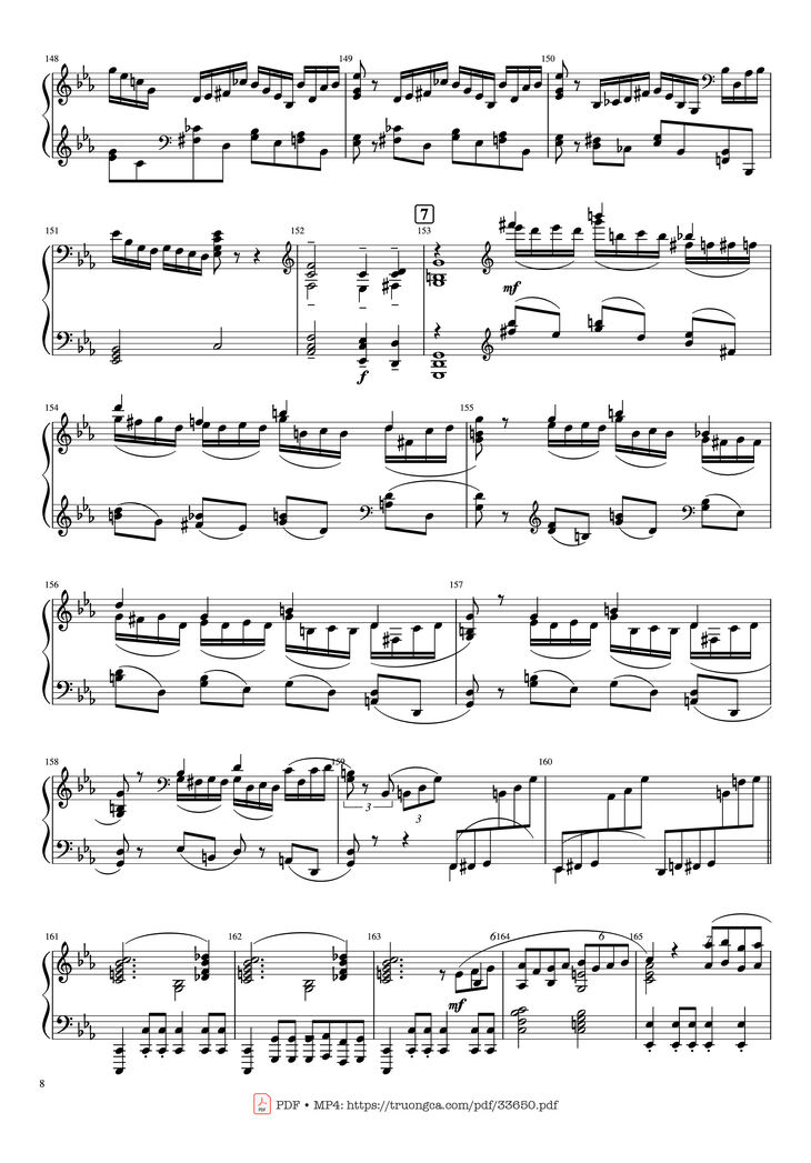 Page 8 of the piano sheet music PDF Piano - Piano Concerto No.2 Op.18 - Rachmaninov by Serguei Rachmaninoff