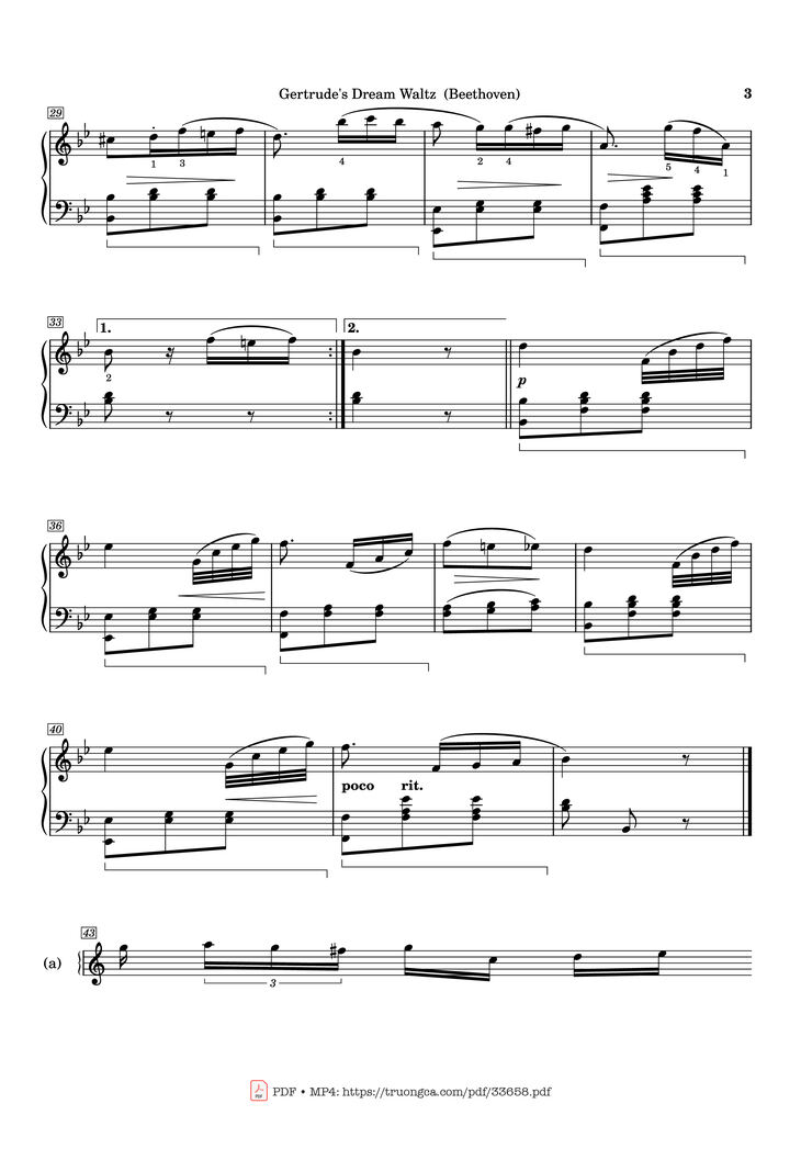 Page 3 of the piano sheet music PDF Piano - Gertrude