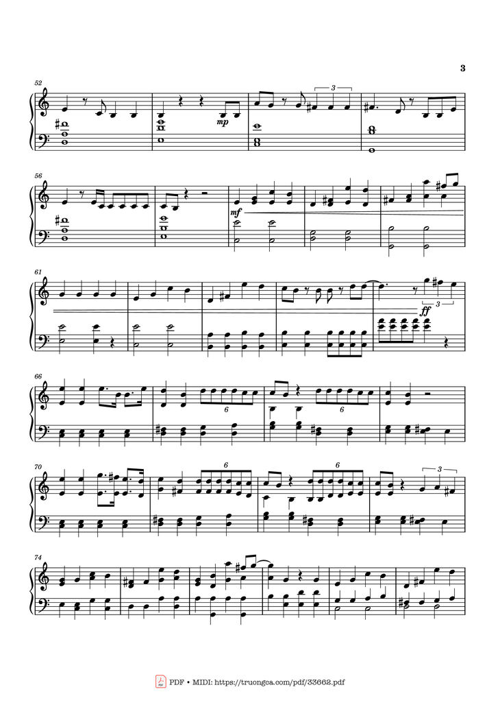 Page 3 of the piano sheet music PDF Piano - Golden Kpop Demon Hunters Piano by Arranged by Txantoni